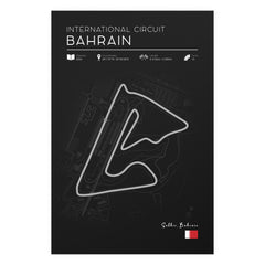 Bahrain International Circuit Poster – Formula 1 Track Wall Art Print