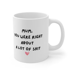 Mum You Were Right Mug Funny Mothers Day Gifts Mums Birthday Coffee Mug for Mum Funny Mugs for Mom Best Mom Ever Gifts Mum Custom Coffee Cup