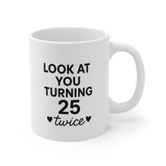 50th Birthday Gift for Women, 50th Birthday Mug, Personalised Birthday Gifts Funny 50th coffee cup 1975, Gift For 50 Year Old Woman Girl