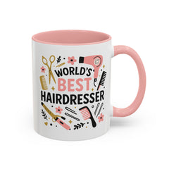 World's Best Hairdresser Mug - Funny Christmas Gift for Hairdresser, Secret Santa Present for Hairstylist, Salon Coffee Cup, Work Place