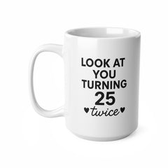 50th Birthday Gift for Women, 50th Birthday Mug, Personalised Birthday Gifts Funny 50th coffee cup 1975, Gift For 50 Year Old Woman Girl