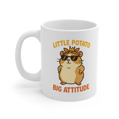 Funny Guinea Pig Christmas Mug - "Little Potato, Big Attitude" Cute Cartoon Gift for Animal Lovers | Secret Santa Present | Stocking Filler