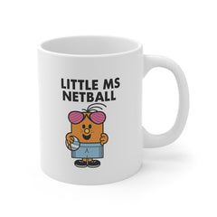 Little Ms Netball Mug – Funny Netball Gift for Women, Girls & Coaches
