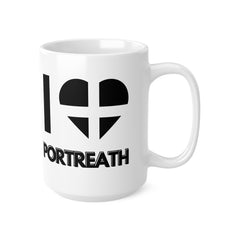 I Love Portreath Mug – Cornwall Flag Heart Mug, Cornish Gift Souvenir