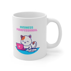 Business Purrfessional Mug – Funny Cat Lover Office Gift for Her
