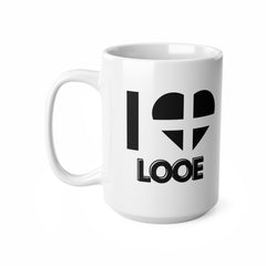 I Love Looe Mug – Cornwall Flag Heart Mug, Cornish Gift Souvenir