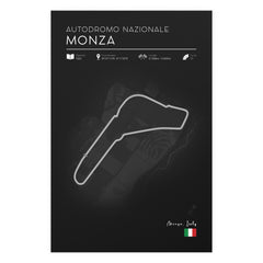 Monza Autodromo Nazionale Poster – Formula 1 Track Wall Art Print