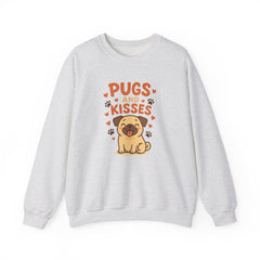 Pugs and Kisses Sweatshirt - Cute Funny Pug Jumper Gift for Dog Lovers | Christmas, Secret Santa & Valentine's Day Sweater