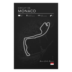 Monaco Circuit Poster – Formula 1 Track Wall Art Print