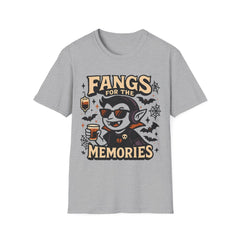 Fangs for the Memories T-Shirt - Funny Halloween Vampire Shirt - Emo Pop Punk Graphic Tee - Spooky Cute Halloween Shirt Fall Out Boy