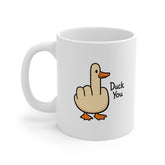 Duck You Funny Mug – Rude Duck Middle Finger Coffee Mug – Cheeky Novelty Gift for Friends, Dad or Coworkers