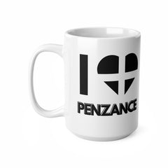 I Love Penzance Mug – Cornwall Flag Heart Mug, Cornish Gift Souvenir