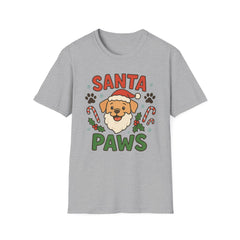 Santa Paws Christmas Dog Lover T-Shirt - Cute Funny Xmas Tee with Santa Dog Design, Perfect Secret Santa Gift for Pet Owners, Labrador Party