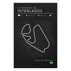 Interlagos Circuit Poster – Autódromo José Carlos Pace Formula 1 Track Wall Art Print