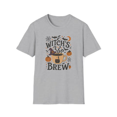 Witch's Brew Halloween T-Shirt - Funny Spooky Coffee Shirt for Women & Men, Fall Pumpkin Tee, Halloween Gift for Coffee Lovers