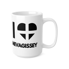 I Love Mevagissey Mug – Cornwall Flag Heart Mug, Cornish Gift Souvenir