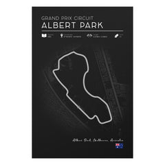 Albert Park Grand Prix Circuit Poster – Formula 1 Track Wall Art Print