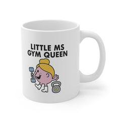 Little Ms Gym Queen Mug – Funny Fitness Gift for Women, Gym Lovers
