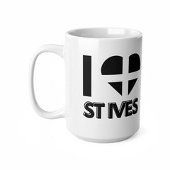 I Love St Ives Mug – Cornwall Flag Heart Mug, Cornish Gift Souvenir