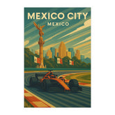 Mexico City Mexico F1 Poster - Vintage Style Formula 1 Art Print | Retro Racing Wall Decor, Motorsport Gift, Grand Prix Circuit Art
