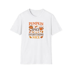 Pumpkin Spice T-Shirt Funny Fall Halloween Shirt for Women Men, Cosy Autumn Pumpkin Spice & Everything Nice Tee Gift, Fall Shirt Latte Lover