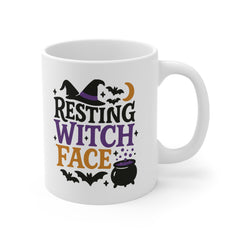 Funny Halloween Mug - "Resting Witch Face" Coffee Cup - Spooky Gift for Her, Witchy Gift Idea, Gothic Halloween Present, Cute Witch Mug