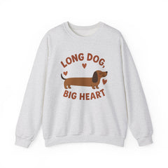 Funny Dachshund Christmas Sweatshirt - "Long Dog Big Heart" Sausage Dog Jumper - Cute Dog Lover Gift, Secret Santa Xmas Sweater