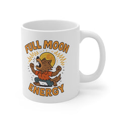 Funny Halloween Mug - "Full Moon Energy" Werewolf Coffee Cup - Spooky Halloween Gift for Him or Her, Quirky Werewolf Mug, Autumn Ideas