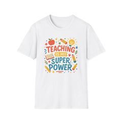 Teaching is My Superpower Christmas T-Shirt - Funny Teacher Shirt, Teacher Christmas Gift, Secret Santa Present for Teachers, Staff Party