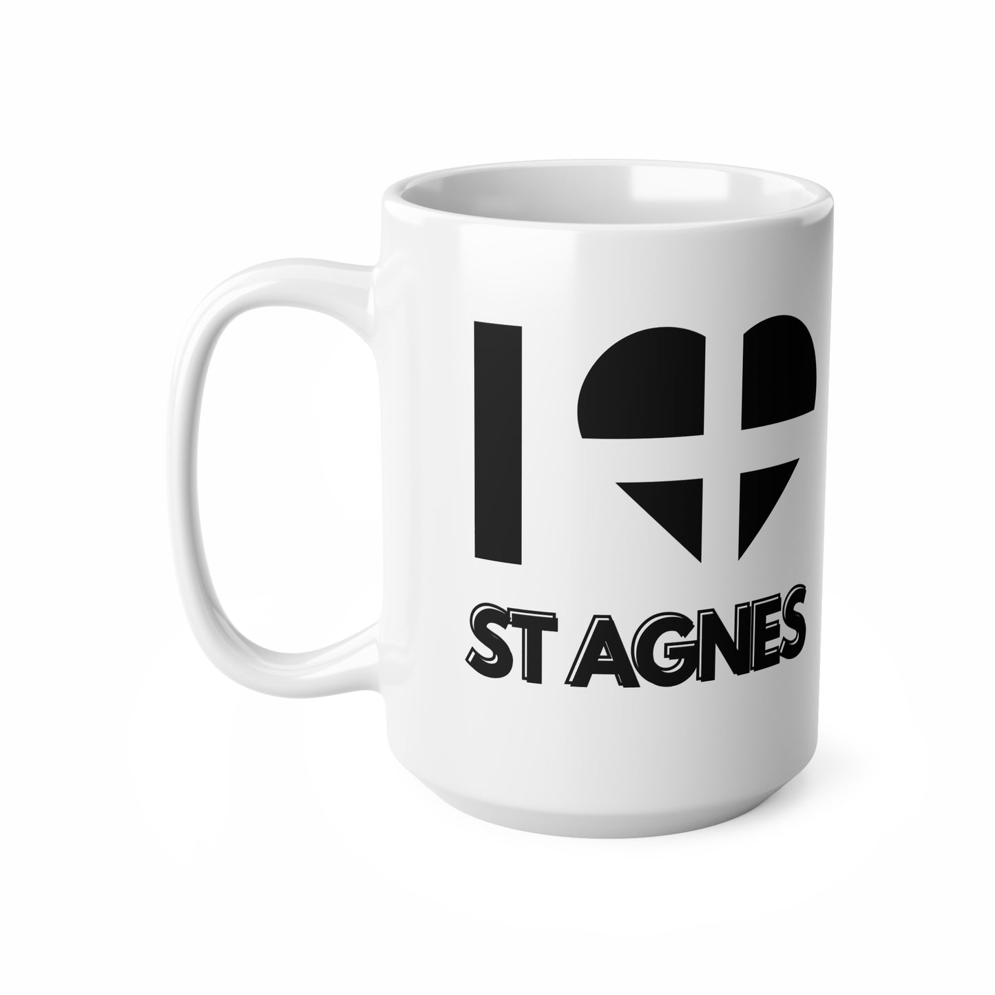 I Love St Agnes Mug – Cornwall Flag Heart Mug, Cornish Gift Souvenir