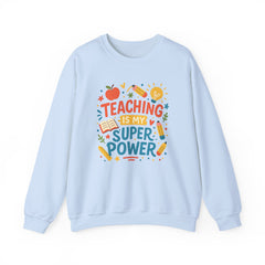 Teaching is My Superpower Christmas Jumper - Funny Teacher Sweatshirt, Teacher Christmas Gift, Secret Santa Gift for Teachers, Proud Kid