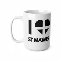 I Love St Mawes Mug – Cornwall Flag Heart Mug, Cornish Gift Souvenir