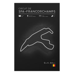 Circuit de Spa-Francorchamps Poster – Formula 1 Track Wall Art Print