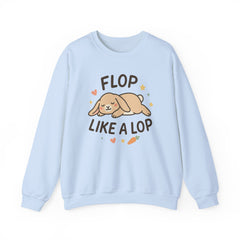 Funny Bunny Christmas Sweatshirt - "Flop Like a Lop" Rabbit Jumper | Cute Secret Santa Gift for Pet & Animal Lovers, Bunny Rabbit Gift