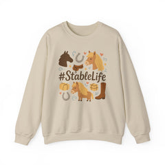 StableLife Horse Christmas Sweatshirt - Funny Equestrian Jumper, Pony Lover Gift, Rustic Horse Riding Sweater, Secret Santa Present