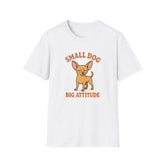 Funny Chihuahua Christmas T-Shirt - "Small Dog Big Attitude" Dog Lover Tee | Secret Santa Gift for Friends, Family & Coworkers