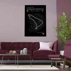 Autódromo Hermanos Rodríguez Poster – Formula 1 Track Wall Art Print