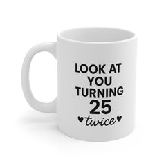 50th Birthday Gift for Women, 50th Birthday Mug, Personalised Birthday Gifts Funny 50th coffee cup 1975, Gift For 50 Year Old Woman Girl