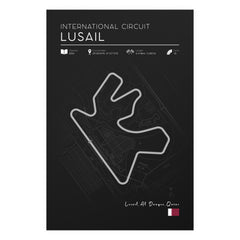Lusail International Circuit Poster – Formula 1 Track Wall Art Print