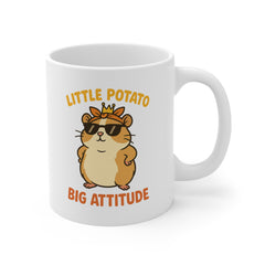 Funny Guinea Pig Christmas Mug - "Little Potato, Big Attitude" Cute Cartoon Gift for Animal Lovers | Secret Santa Present | Stocking Filler