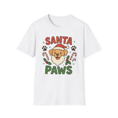 Santa Paws Christmas Dog Lover T-Shirt - Cute Funny Xmas Tee with Santa Dog Design, Perfect Secret Santa Gift for Pet Owners, Labrador Party