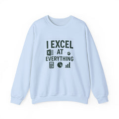 Funny Accountant Christmas Sweatshirt - "I Excel at Everything" Jumper | Secret Santa Gift for Accountants & Office Humour Party Present