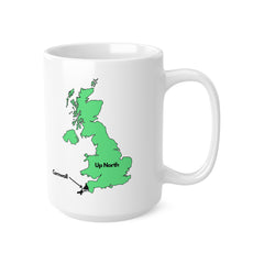 Funny Cornwall Map Mug – “Up North” UK Joke Gift for Cornish Lovers