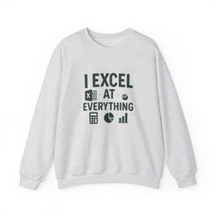 Funny Accountant Christmas Sweatshirt - "I Excel at Everything" Jumper | Secret Santa Gift for Accountants & Office Humour Party Present
