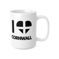 I Love Cornwall Mug – Cornish Flag Heart Mug, Cornwall Gift Souvenir