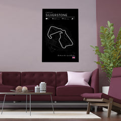 Silverstone Circuit Poster – Formula 1 Track Wall Art Print