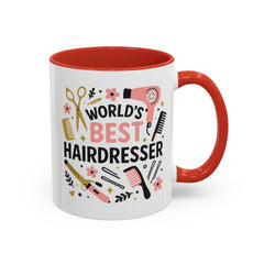 World's Best Hairdresser Mug - Funny Christmas Gift for Hairdresser, Secret Santa Present for Hairstylist, Salon Coffee Cup, Work Place