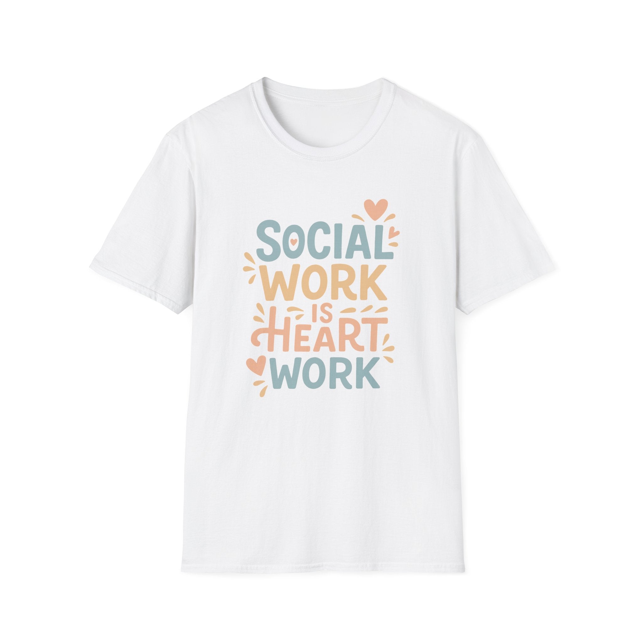 Funny Social Work Christmas T-Shirt - "Social Work is Heart Work" Tee - Secret Santa Gift for Social Worker, Carer, Support Worker