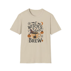 Witch's Brew Halloween T-Shirt - Funny Spooky Coffee Shirt for Women & Men, Fall Pumpkin Tee, Halloween Gift for Coffee Lovers