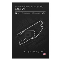 Miami International Autodrome Poster – Formula 1 Track Wall Art Print